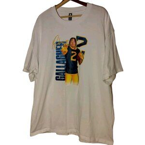 WVU Mountaineers Football Rodney Gallagher T Shirt 2XL White Heavy Cotton #2